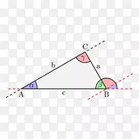 三角形内角解的角和.三角形