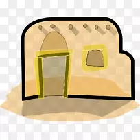 Adobe房屋剪贴画-土坯