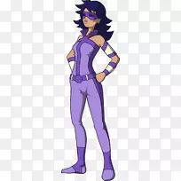 超级英雄女性剪贴画-紫色