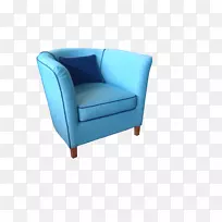家俱椅，钴蓝水扶手椅