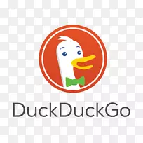 DuckDuckGo网络搜索引擎广告徽标付费-按一下-搜索按钮