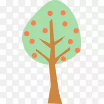 桃树剪贴画-桃子