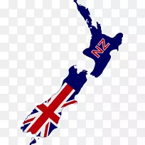 新西兰线条艺术剪贴画-旗帜