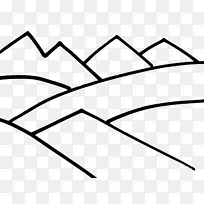 画线艺术山间剪贴画山岳