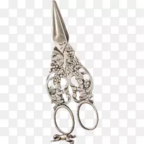 耳环体珠宝银饰和吊坠-剪刀