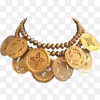项链，珠宝，服装配件，手镯，魅力和吊坠-拉克希米金币
