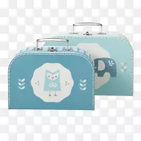 手提箱壁画蓝色婴儿手提箱