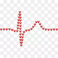 心脏符号心电图剪辑艺术-心脏