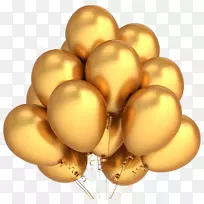 气球黄金生日派对剪贴画-气球