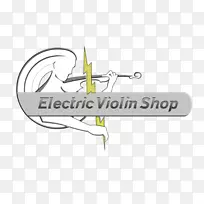 电动小提琴图形设计标志-小提琴