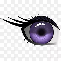 眼睛虹膜紫色瞳孔夹艺术.紫色