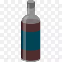 酒瓶饮料剪辑艺术-葡萄酒