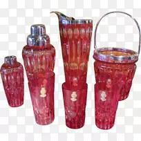 铅玻璃沃特福德水晶花瓶-红宝石