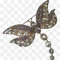 蝴蝶胸针服装饰品珠宝传粉器-蜻蜓