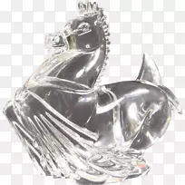 银金属雕像珠宝水晶海马