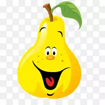 水果微笑表情剪辑艺术-芒果