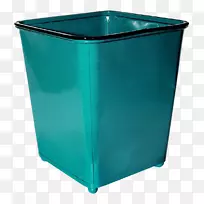 绿松石钴蓝塑料垃圾桶