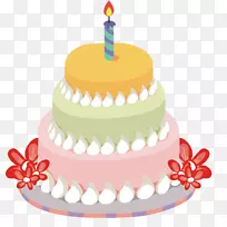 糖蛋糕食品生日蛋糕玉米饼-生日快乐