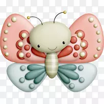 蝴蝶画虫童蜂