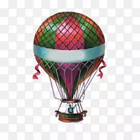热气球婚礼邀请函古董剪贴画-气球