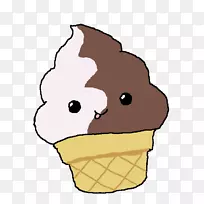 冰淇淋圆锥形食物香草冰淇淋