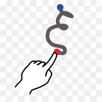 手指拇指体珠宝夹艺术.笔画