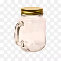 老式玻璃梅森罐酒桌-玻璃-梅森罐