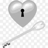 心脏钥匙夹艺术.钥匙