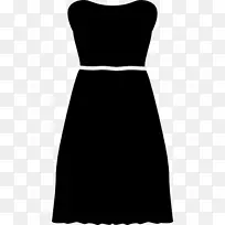 无肩带连衣裙小黑裙服装时尚缝纫针