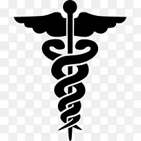 赫姆斯？卡杜修斯的工作人员是医学医师-癌症占星术的象征。