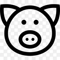 猪电脑图标猪肉火鸡肉夹艺术-猪