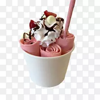 炒冰淇淋圣代冷冻酸奶冰淇淋