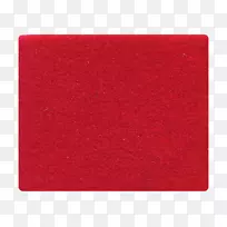 长方形垫子，平方米-红色天鹅绒