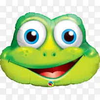 Mylar气球生日成堆有趣的花束青蛙