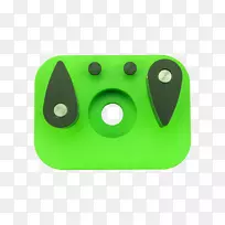 绿色游戏控制器角.录音带