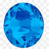 水晶施华洛世奇蓝色仿宝石和莱茵石-蓝宝石
