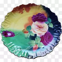 餐具盘瓷花用手绘花卉材料
