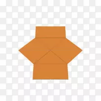 纸折纸-3折角汽船-半折