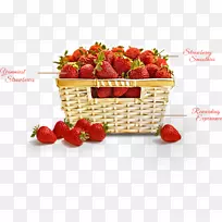 草莓酥饼食品礼品篮-红色草莓