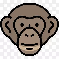 黑猩猩灵长类电脑图标剪贴画黑猩猩