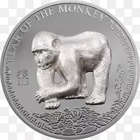 蒙古猴银币猪年