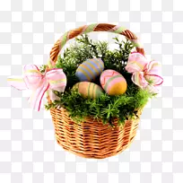 复活节兔子篮子复活节彩蛋复活节排版