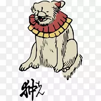 线条艺术剪贴画-下巴