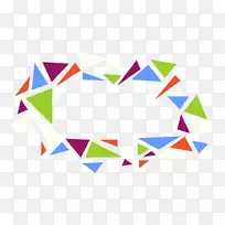 平面设计三角形-彩色三角形