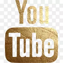 Youtube电脑图标标志-金色麦克风