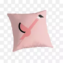 扔枕头垫粉红色m听起来不错-火烈鸟插图