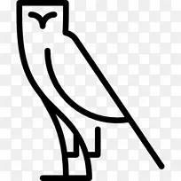 猫头鹰计算机图标符号-简单鸟