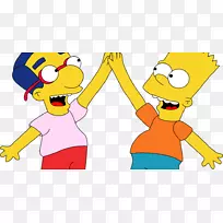 Milhouse van Houten Bart Simpson Homer Simpson The Simpsons：卡通工作室Ned Flands-童年记忆