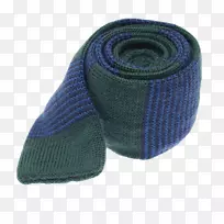 羊毛钴蓝绿松石丝巾.技术条纹