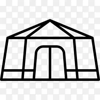 电脑图标蒙古包搭建帐篷营地-蒙古包
